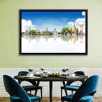 Bangkok Landmarks Reflection Scene Wall Art