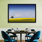 Solitary Tree Over Rapeseed Field Wall Art