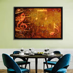 Grunge Sheet Music Collage Wall Art