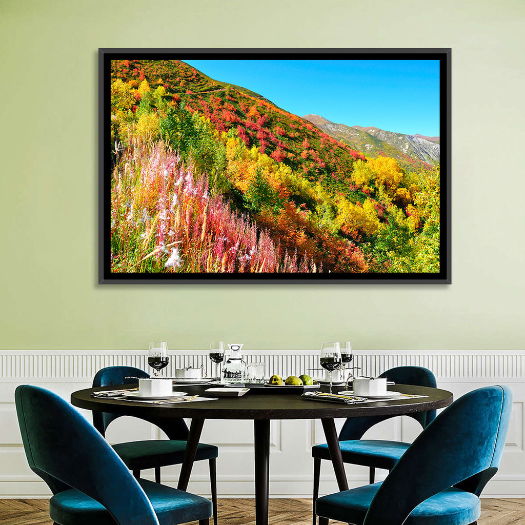 Svaneti Autumn Mountain Landscape Wall Art
