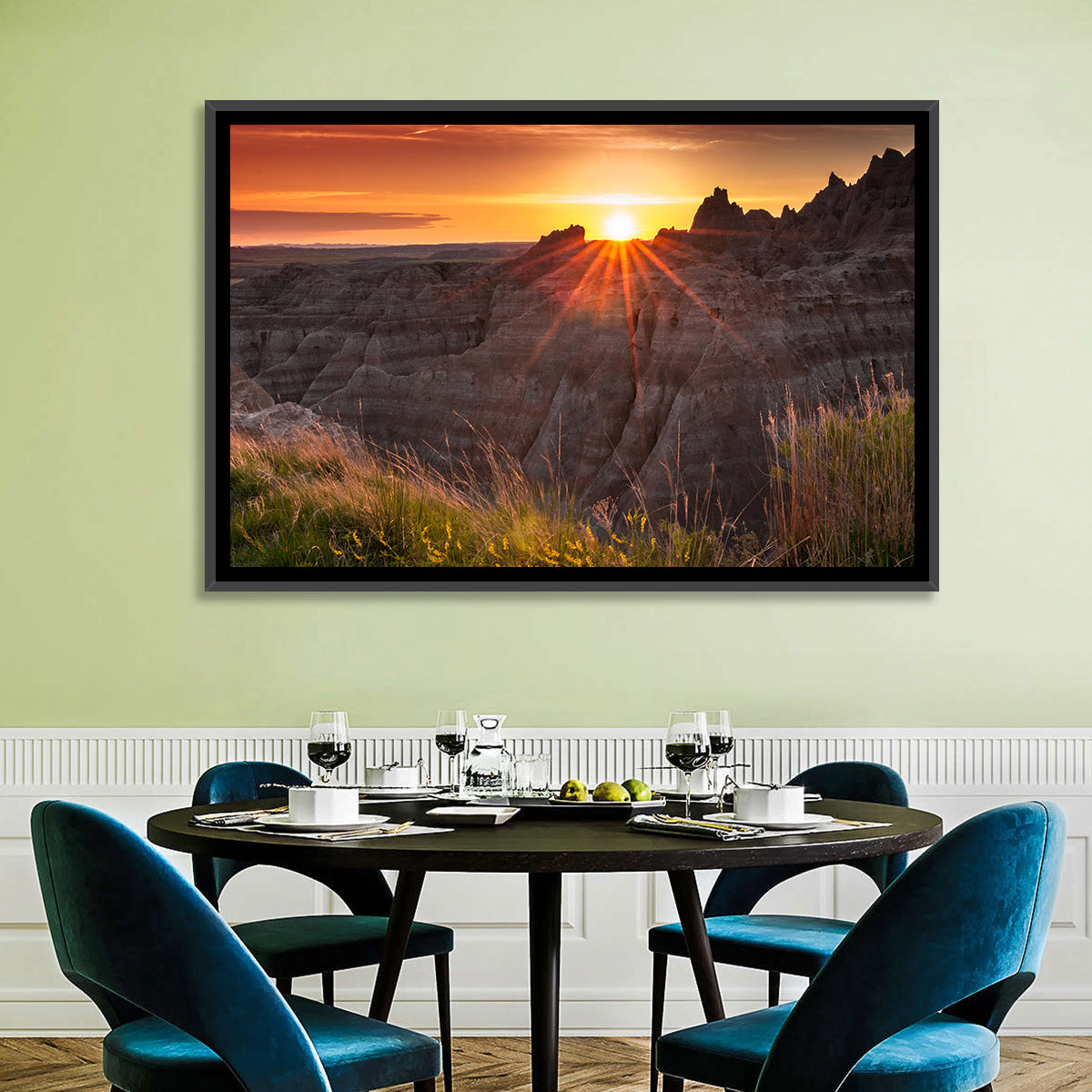 Badlands National Park Sunset Wall Art