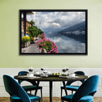Lake Lugano Floral Walkway Wall Art
