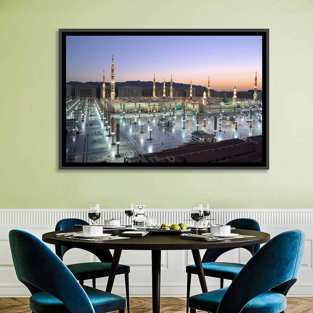 Nabawi Mosque at Dusk, Medina Wall Art