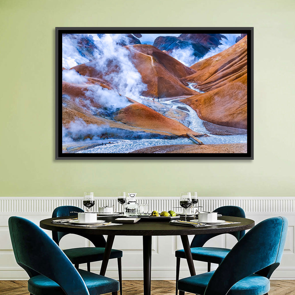 Geothermal Valley with Footbridge Wall Art