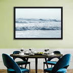 Misty Horizon Ocean Waves Wall Art