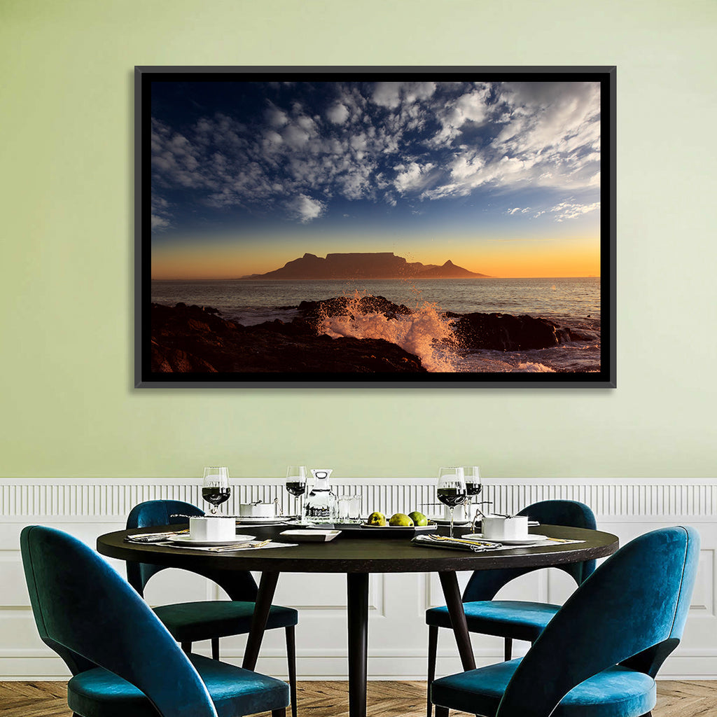 Table Mountain Sunset Silhouette Wall Art
