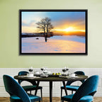 Snowy Winter Sunrise Wall Art