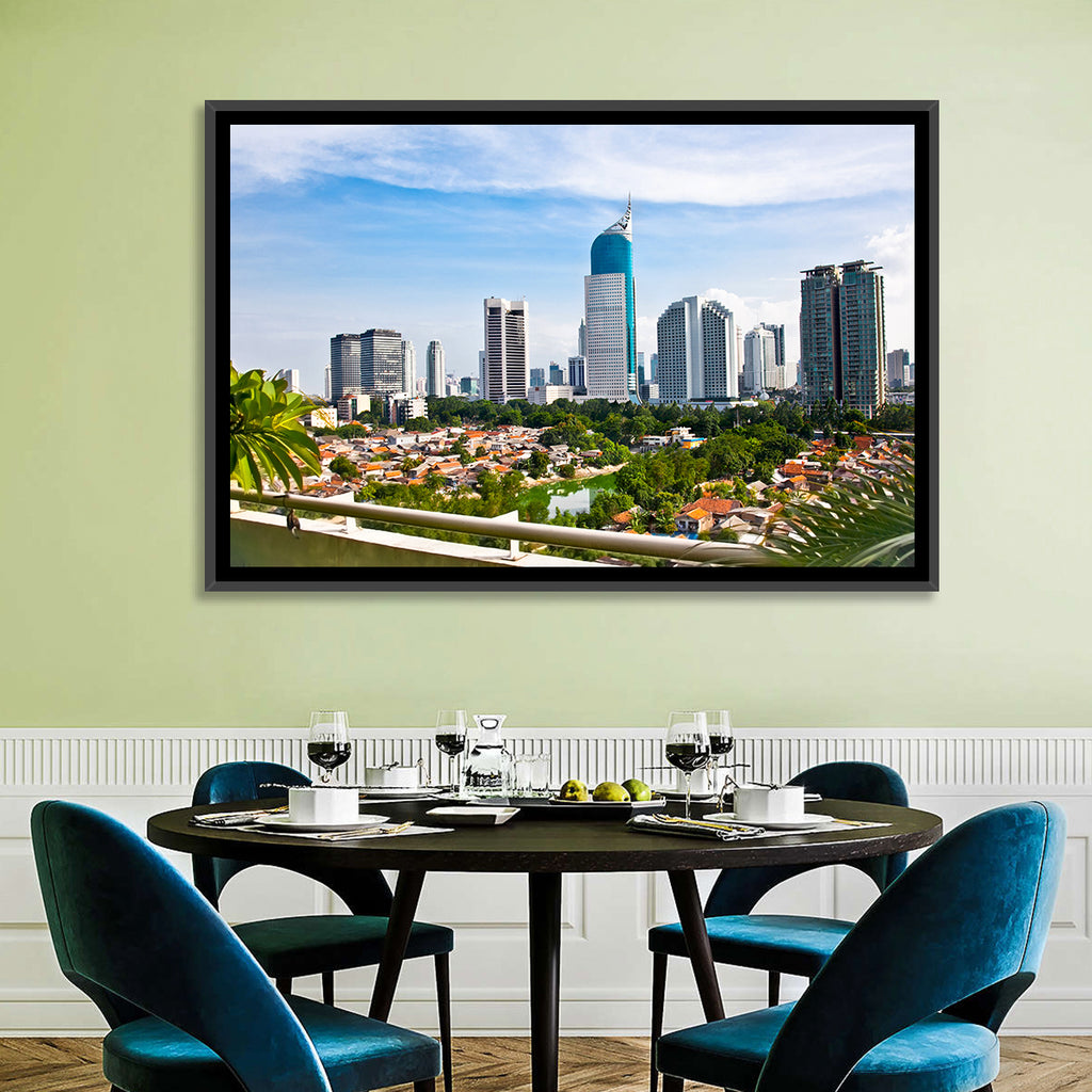 Jakarta Skyline with Wisma 46 Wall Art