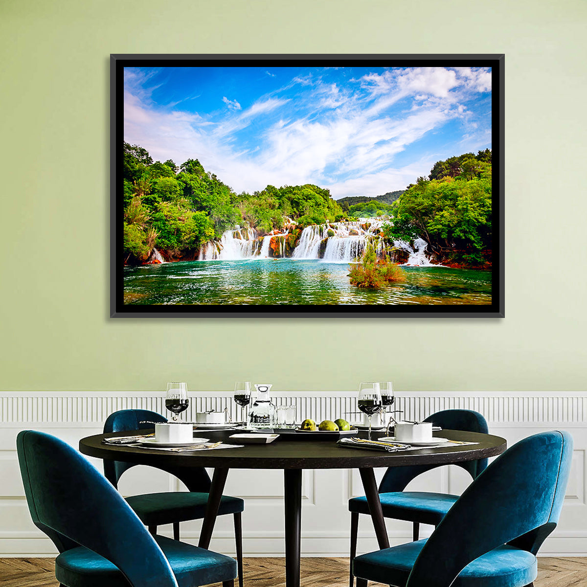 Skradinski Buk Waterfall, Krka Wall Art in a room, landscape