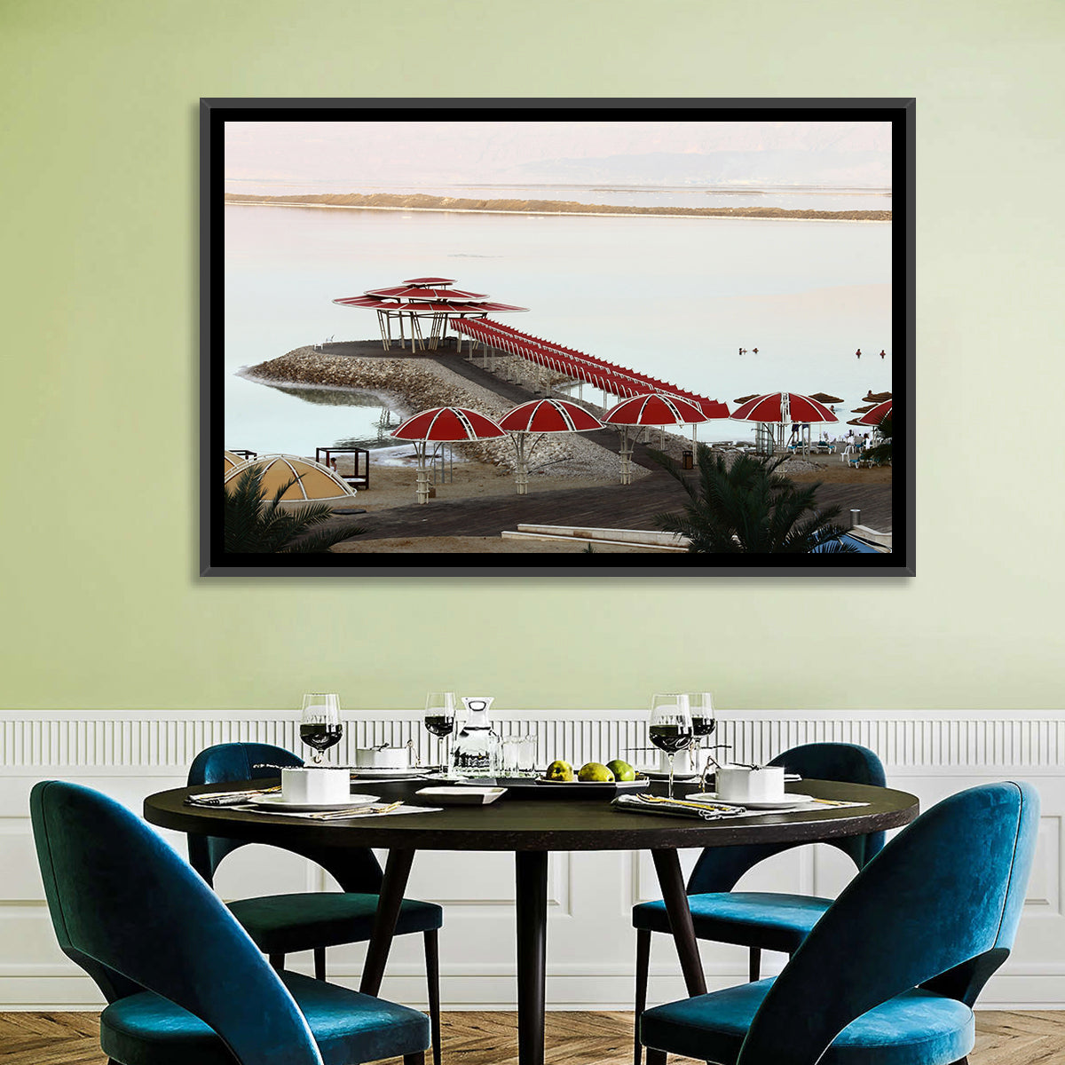 Ein Bokek Dead Sea Boardwalk Wall Art in a room, landscape