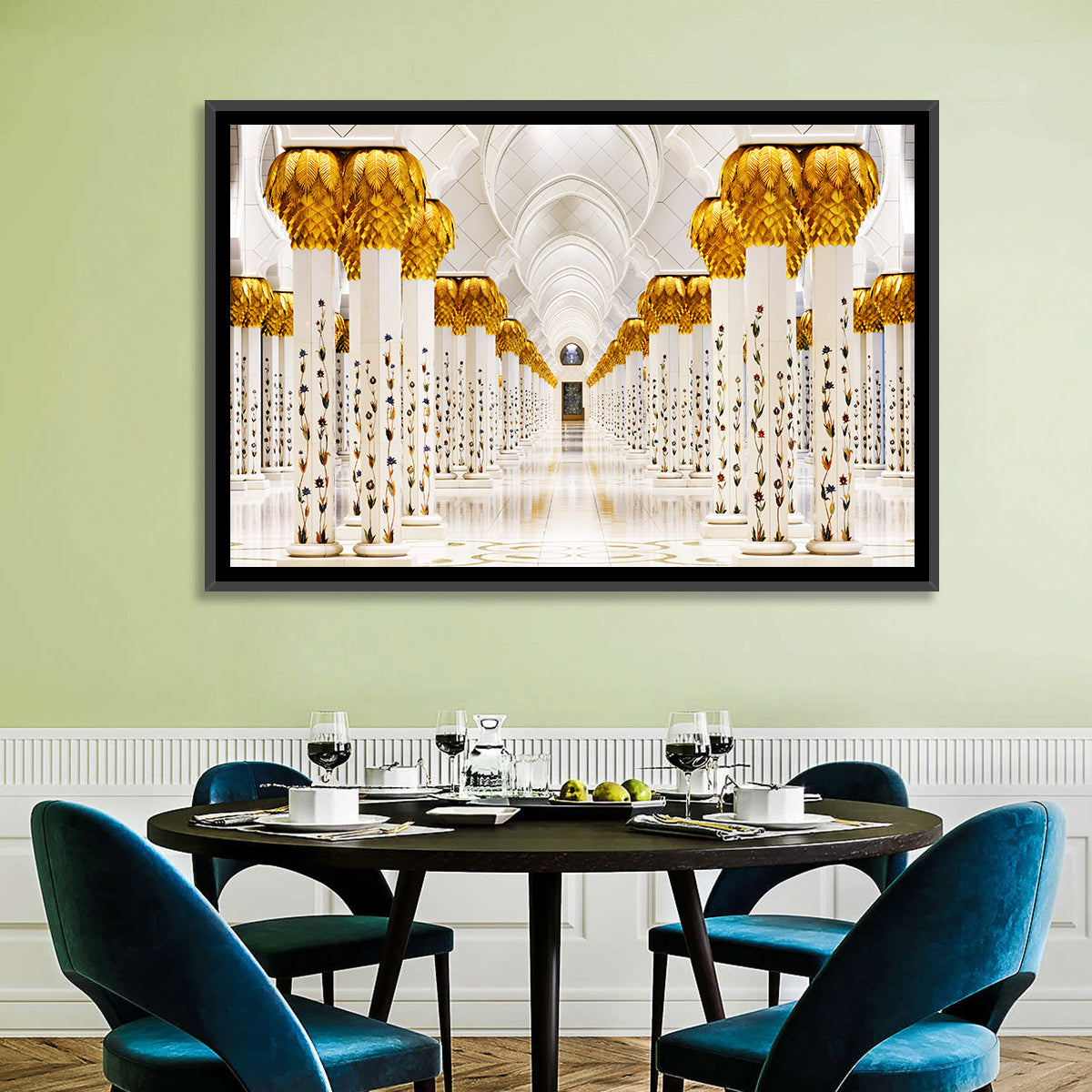 Sheikh Zayed Grand Mosque Colonnade Wall Art