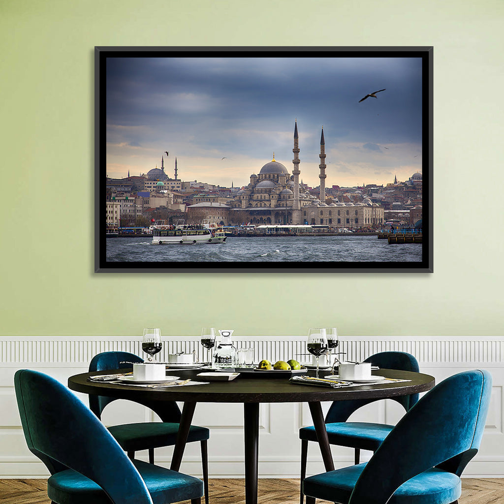 Istanbul Skyline with New Mosque Wall Art