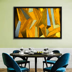 Golden Blocks Abstract Wall Art