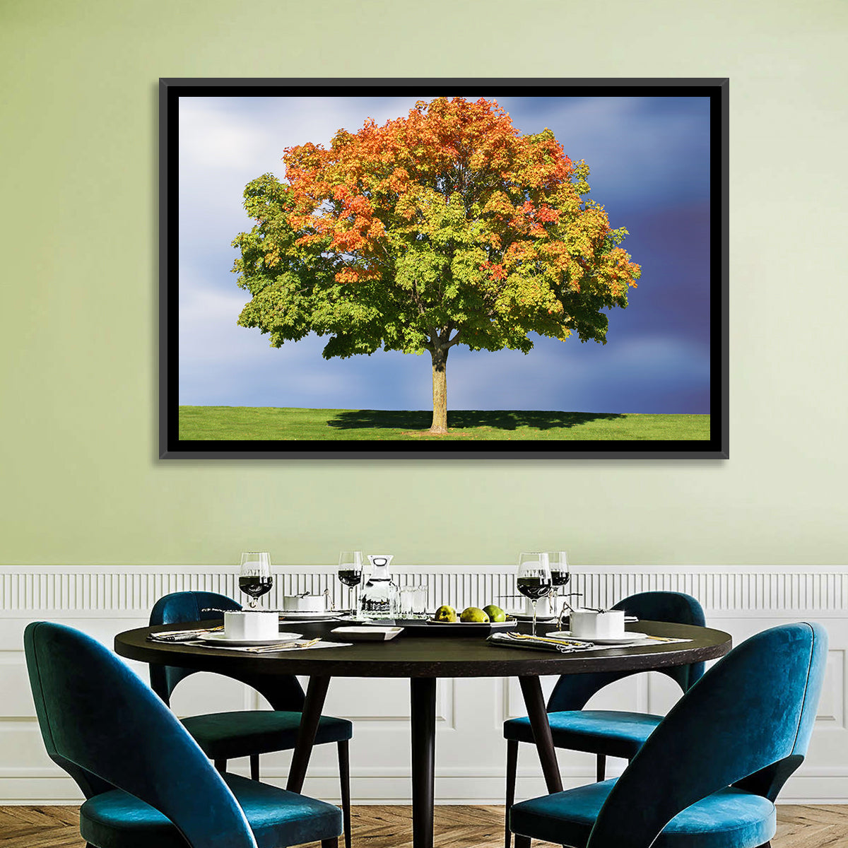 Maple with Split Foliage Wall Art in a room, landscape