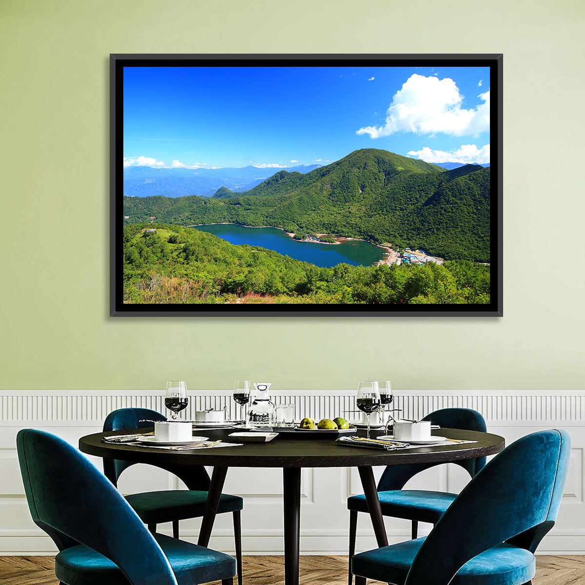 Mount Akagi and Lake Yunoko Wall Art in a room, landscape
