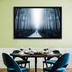 Misty Forest Road at Twilight Wall Art
