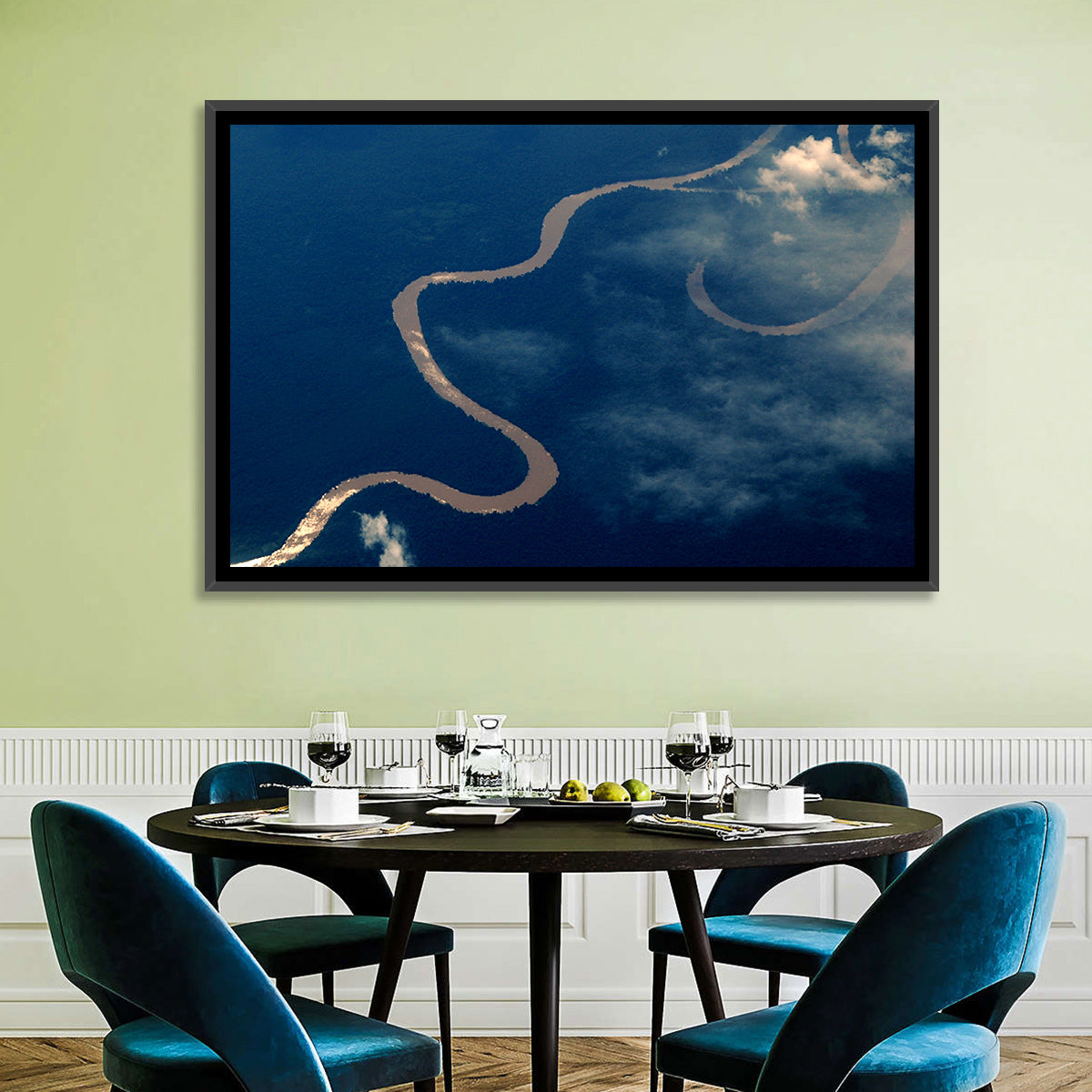 Sunlit Meander of the Amazon River Wall Art