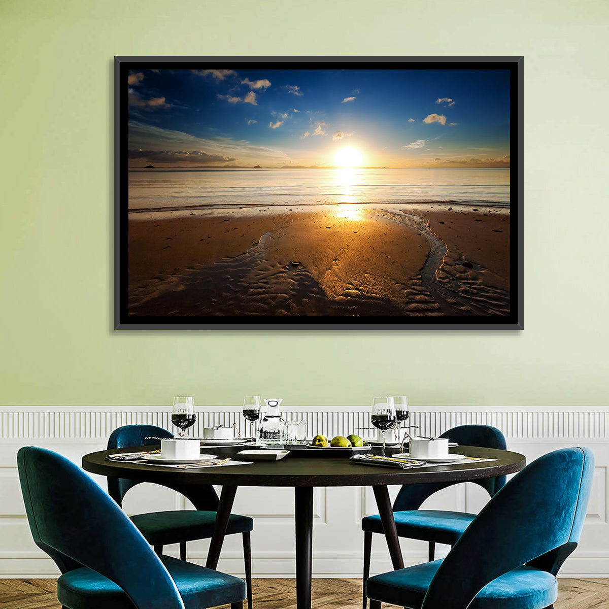 Sea Beach Sunrise Wall Art