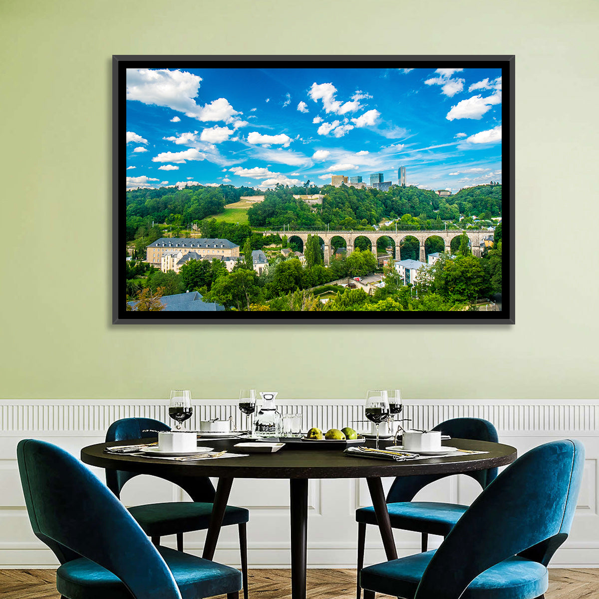 Viaduc De Pulvermühl, Luxembourg Wall Art in a room, landscape