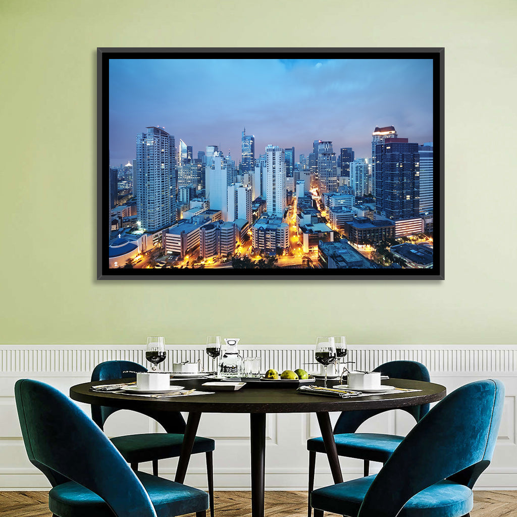 Manila Cityscape at Dusk Wall Art
