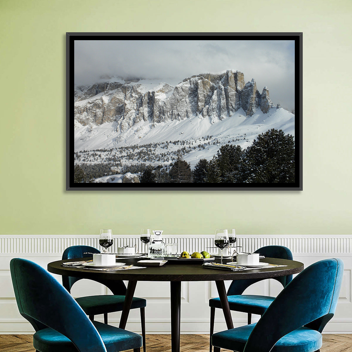 Gruppo Cella Mountains Wall Art in a room, landscape