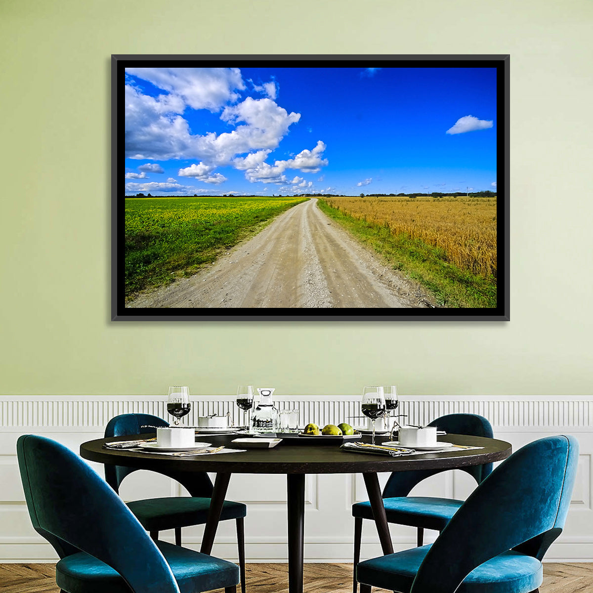 Estonian Summer Fields Wall Art in a room, landscape