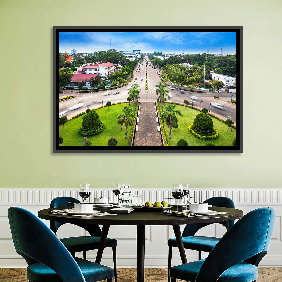 Phnom Penh Independence Monument Boulevard Wall Art in a room, landscape