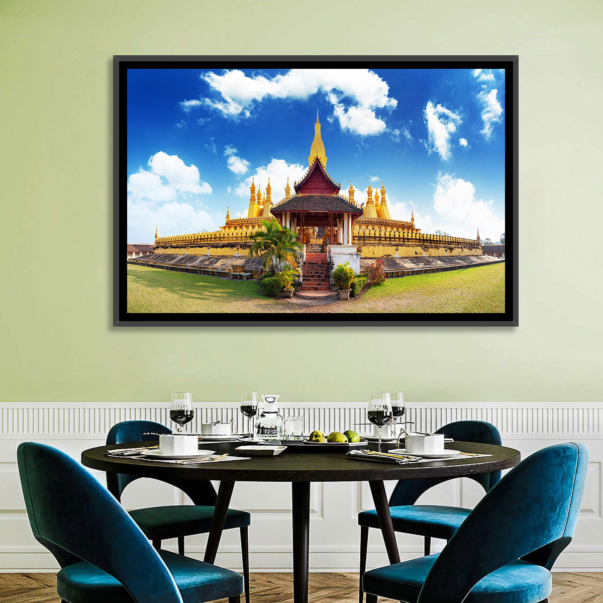Pha That Luang Wall Art in a room, landscape
