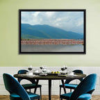 Flock of Flamingos at Lake Bogoria Wall Art