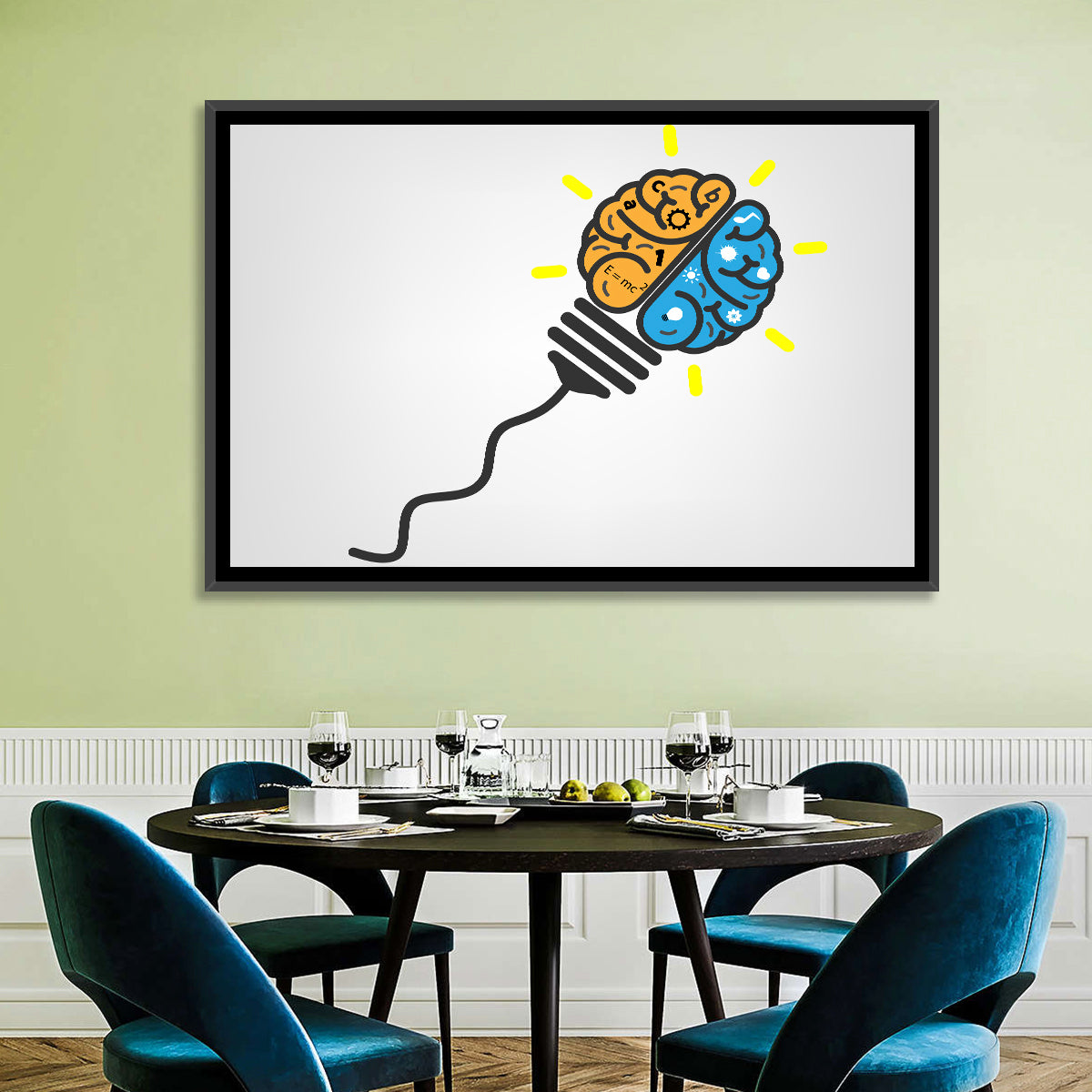 Think Out of the Box Wall Art in a room, landscape