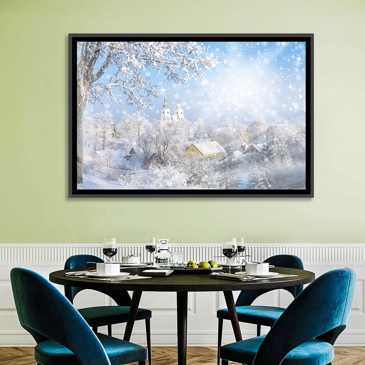 Frosted Village Wall Art
