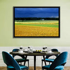 Cornfields Under Stormy Sky Wall Art