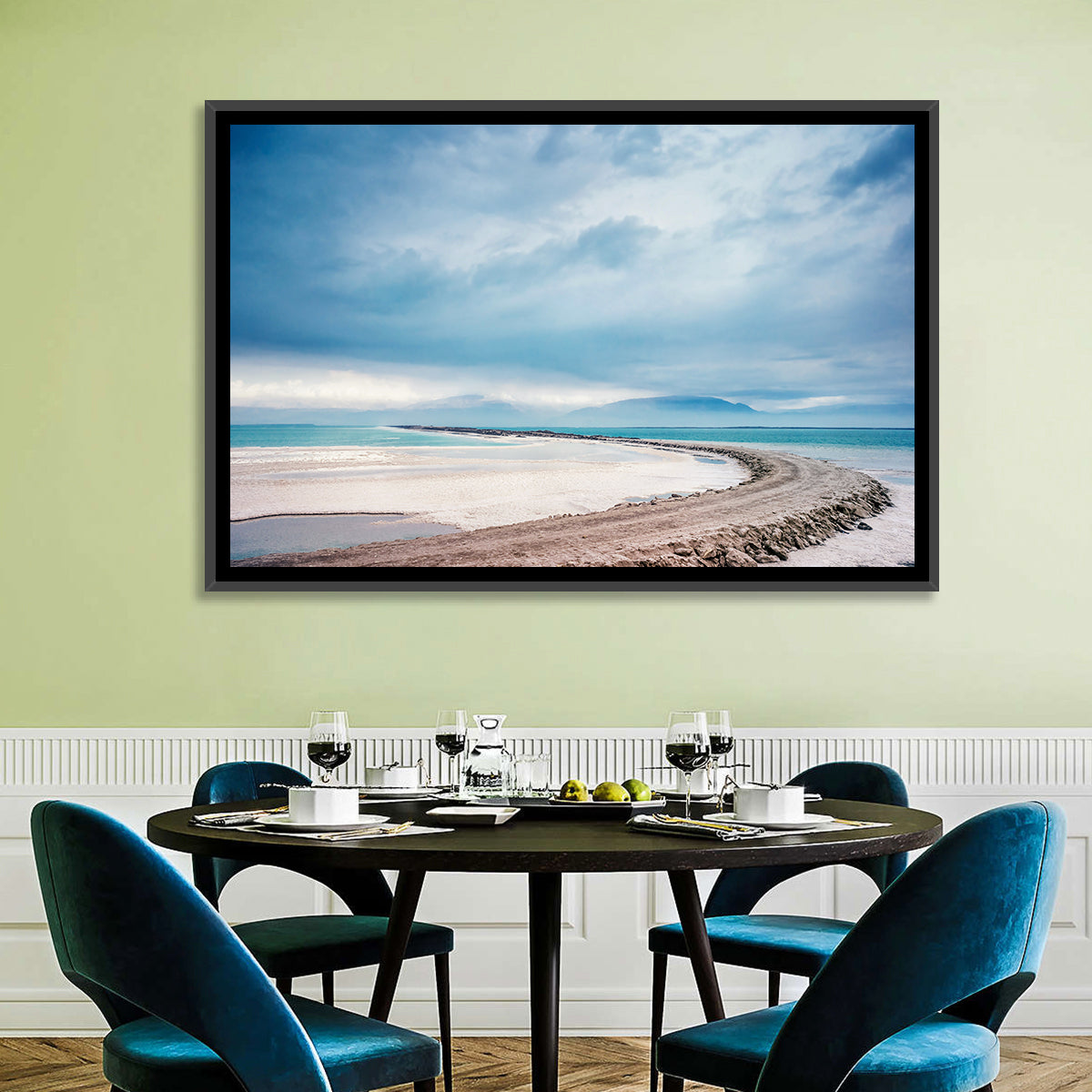 Dead Sea Salt Flats Coastline Wall Art