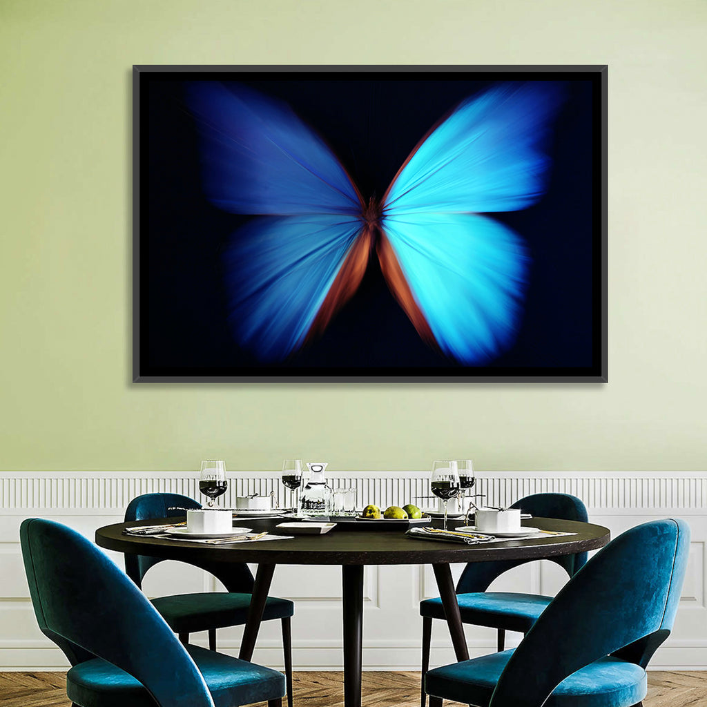 Blue Butterfly Macro Study Wall Art