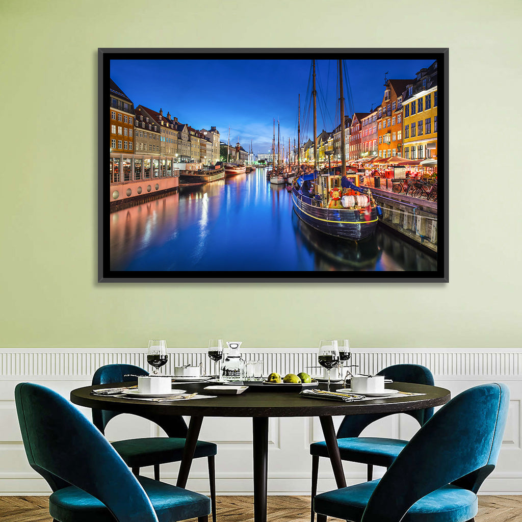 Nyhavn Canal at Dusk Wall Art