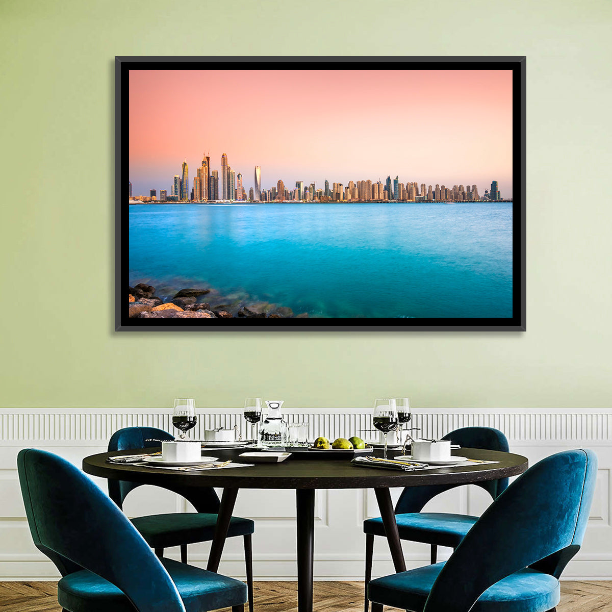 Dubai Marina Skyline Wall Art
