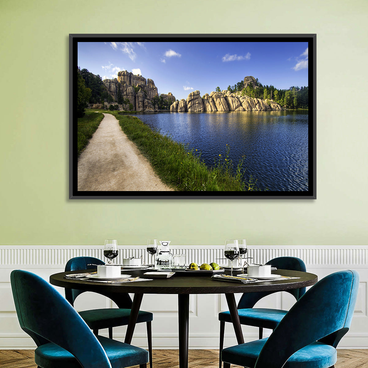 Sylvan Lake Trail, Black Hills Wall Art in a room, landscape