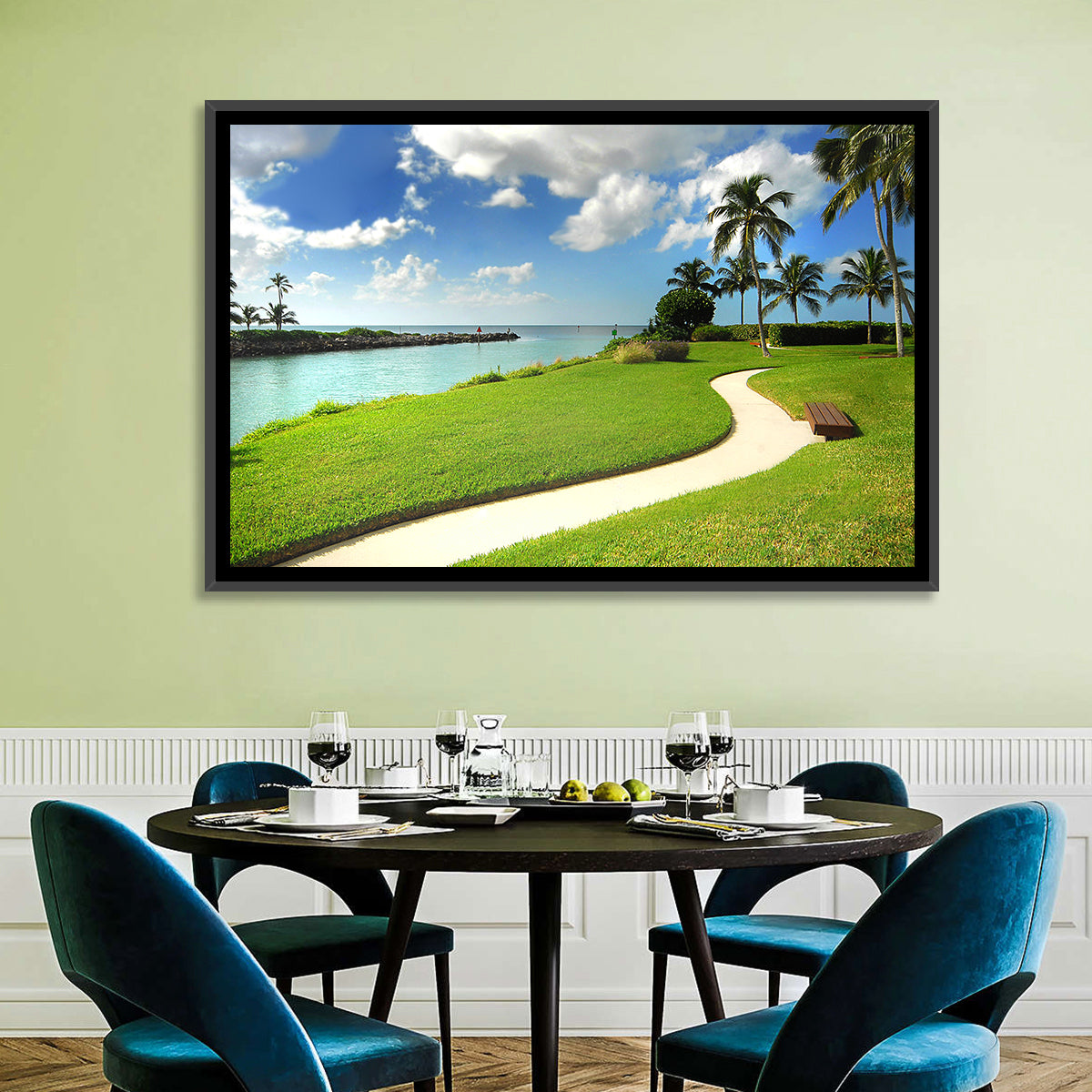 Tropical Coastal Pathway Wall Art