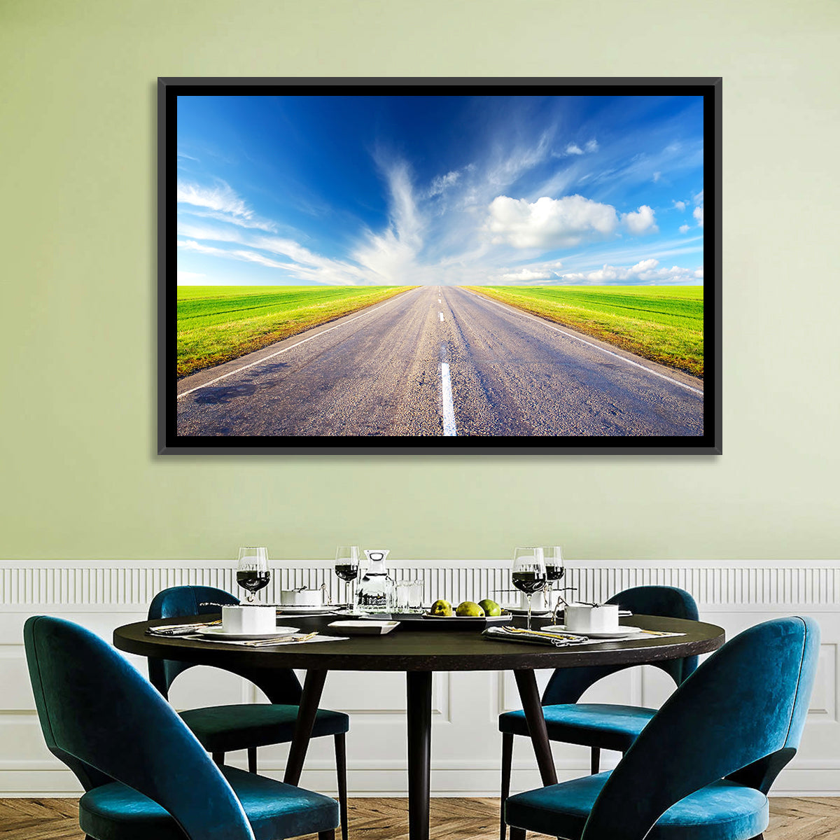 Road to Infinity Wall Art in a room, landscape