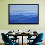 Misty Blue Mountain Valley Wall Art