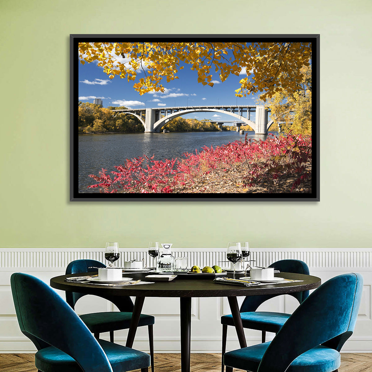 Ford Parkway Bridge, Minneapolis Wall Art in a room, landscape