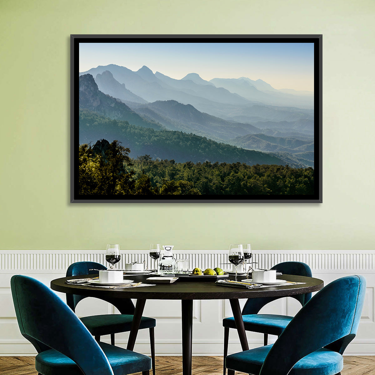 Misty Mountain Ridges Wall Art