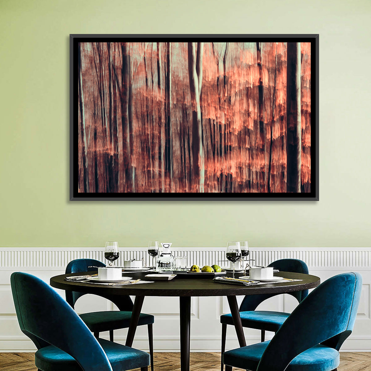 Autumn Forest Blur Wall Art