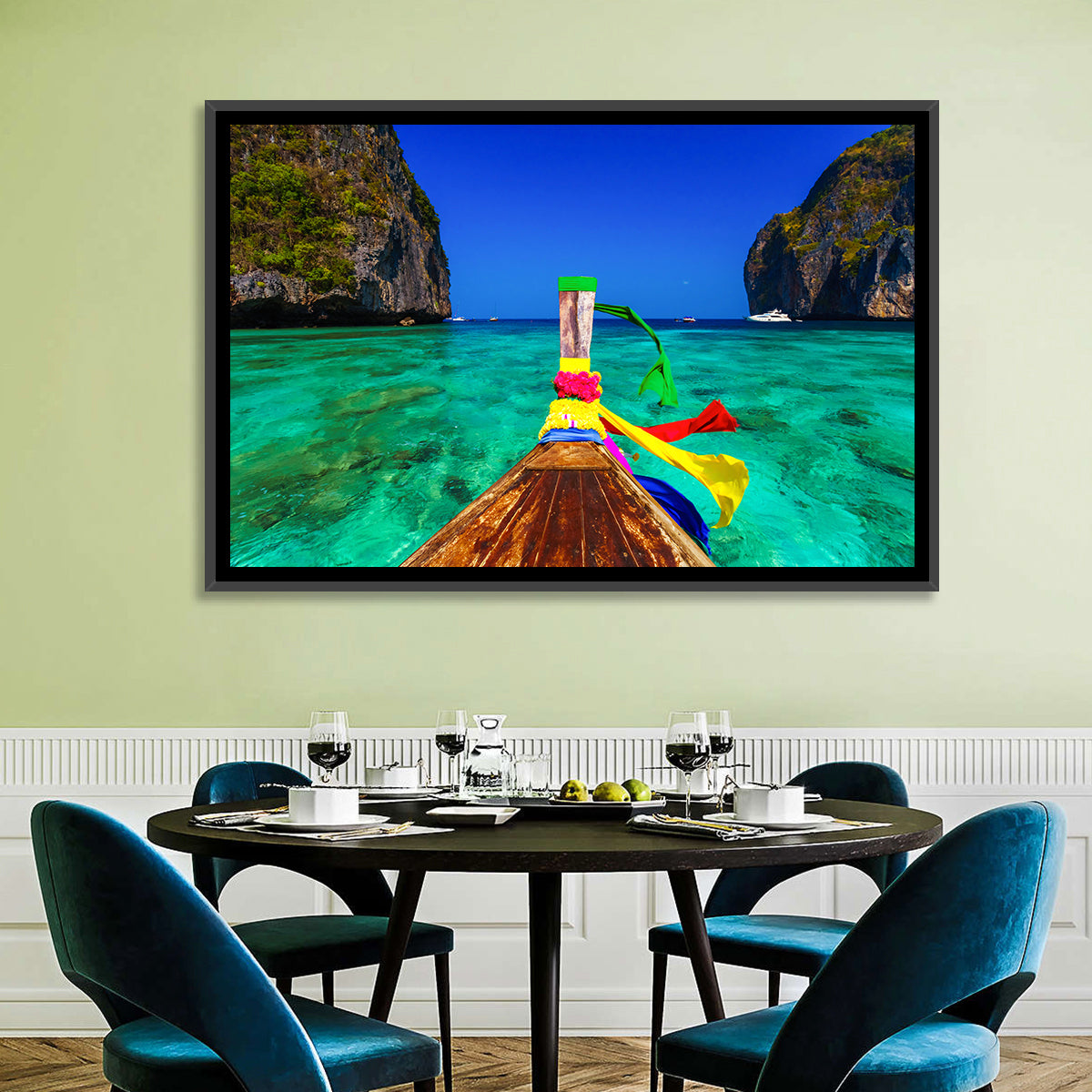 Maya Bay Boat Wall Art