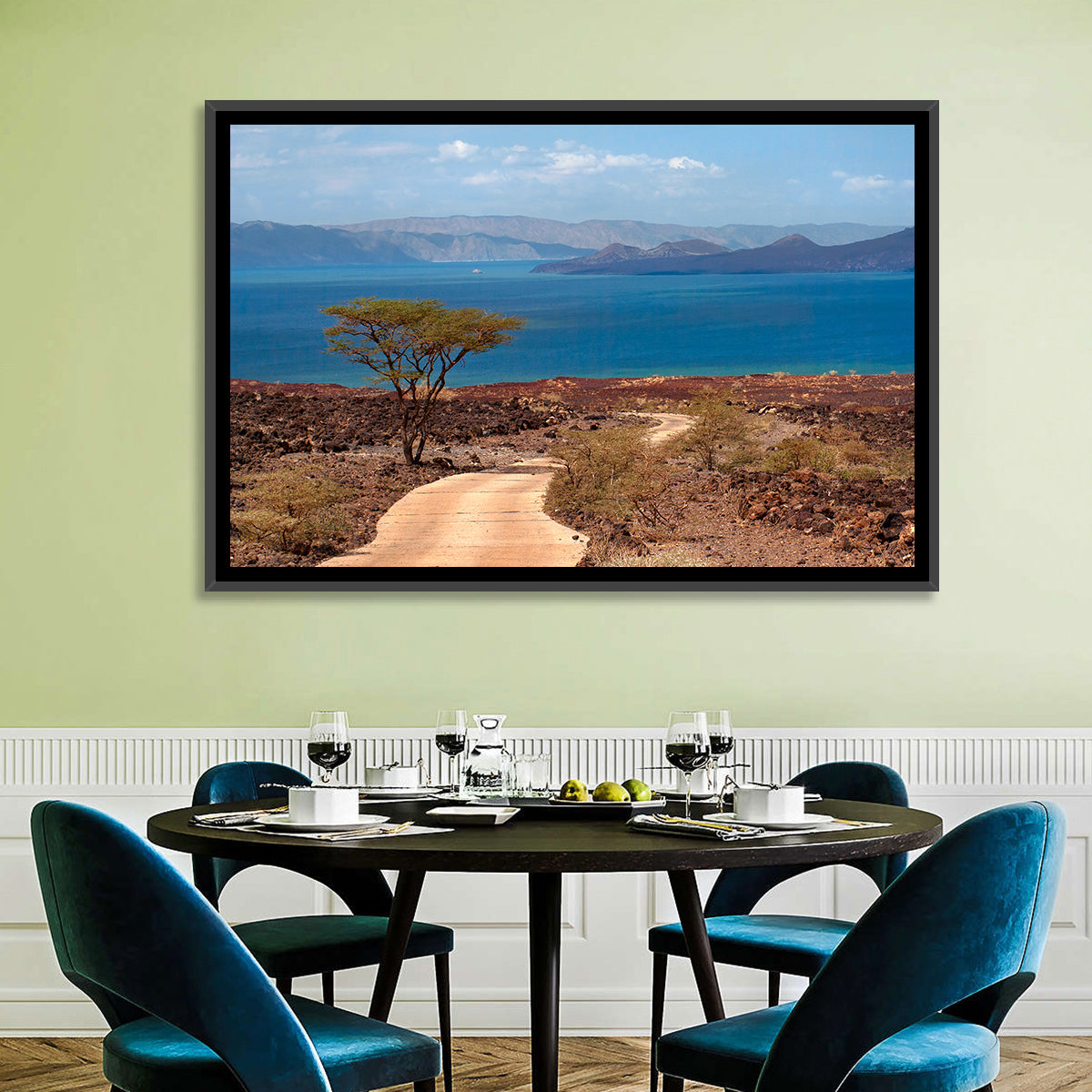 Road to Lake Turkana Wall Art in a room, landscape