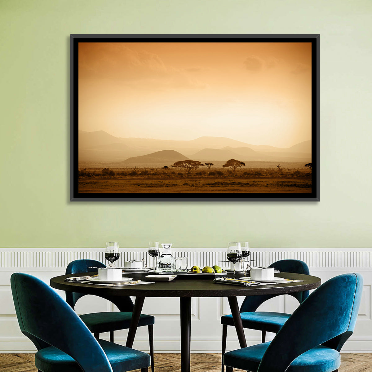 Hazy Savannah at Dawn Wall Art