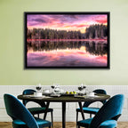 Sunrise Reflection at Forest Lake Wall Art
