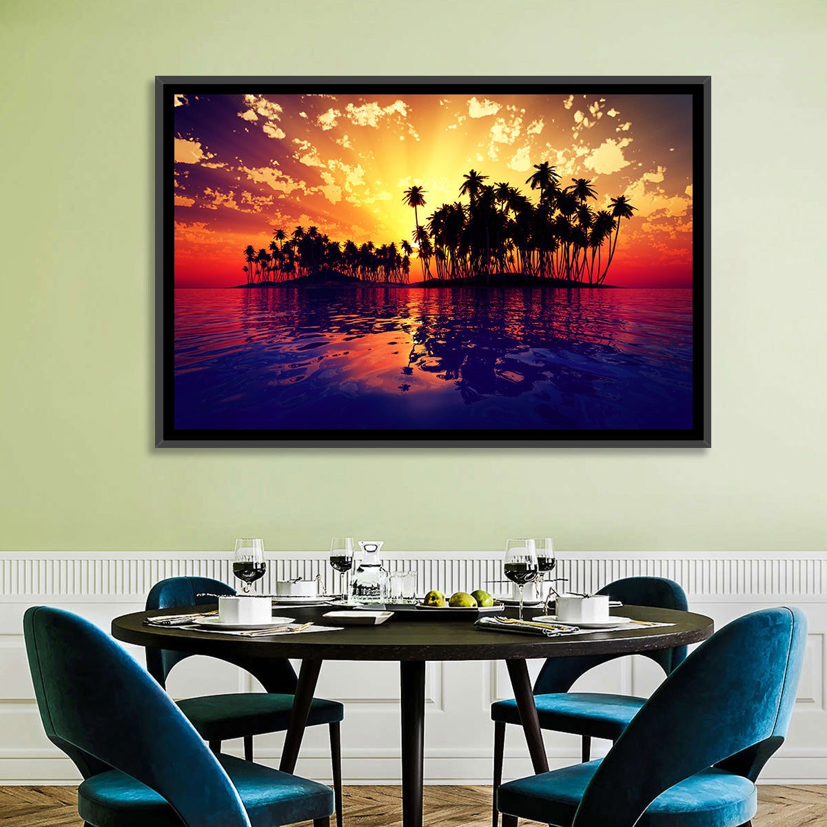 Coconut Island Sunset Wall Art