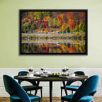 Algonquin Highway 60 Autumn Reflection Wall Art