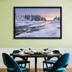 Kiiminkijoki Winter Sunrise Wall Art